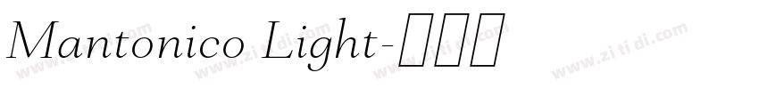 Mantonico Light字体转换
